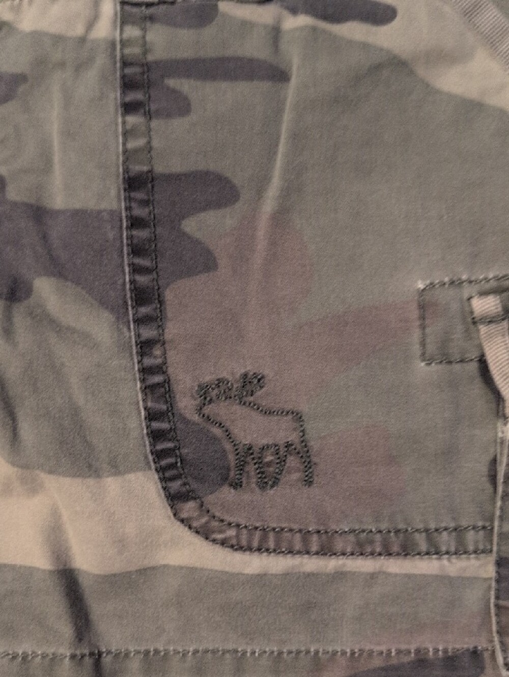 Y2K Abercrombie & Fitch Green Camo Utility Mini Skirt - Picture 3 of 11